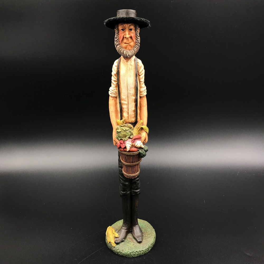 1992 Jim Shore Amish Family Collection Father Man with Vegetables 11"